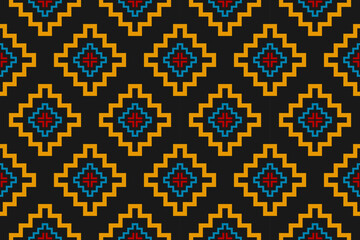 Geometric ethnic seamless pattern traditional. Aztec ethnic ornament print. Tribal pattern style. Design for background, fabric, clothing, carpet, textile, batik, embroidery.