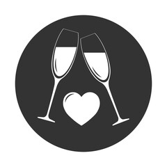 Simple illustration of heart icon for St. Valentines Day