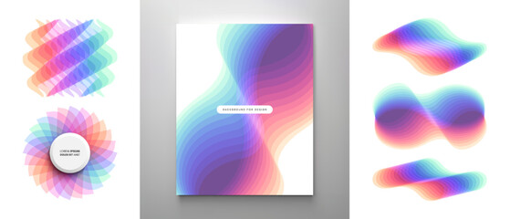Abstract digital wave with dynamic effect. 3d vector illustration made of various overlapping elements. Applicable for banner, placard, poster or flyer.