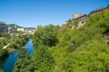 Fototapeta na wymiar Templar castle of Ponferrada, province of Leon, Spain