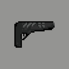 illustration vector graphic of pixel art gun good for your project and game.