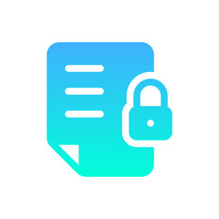 Fototapeta premium privacy flat gradient icon
