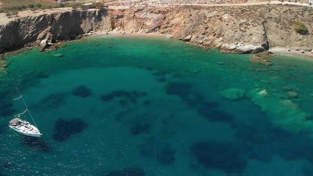 Vitsentzou and Pountaki beaches of Folegandros island, Greece
