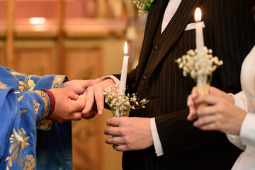 Wedding in the church, sacrament of wedding in the church.