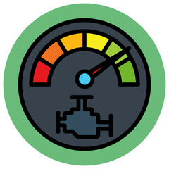 speed meter Vector Icon
