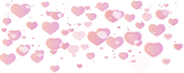 Hearts confetti bokeh violet