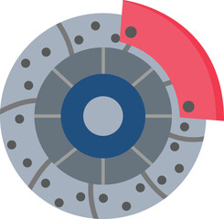 Disc Brake wheel Vector Icon
