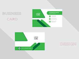 Personal modern and simple business card design template with company logo .