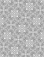 Fototapeta premium Black and white abstract geometric pattern