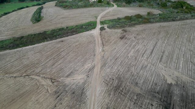 Drone 4K videos of Tel Shalaf &ndash; Tell esh Shallaf Historical site on the southern outskirts of the city of Rehovot