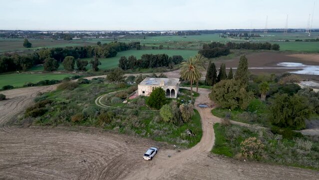 Drone 4K videos of Tel Shalaf &ndash; Tell esh Shallaf Historical site on the southern outskirts of the city of Rehovot
