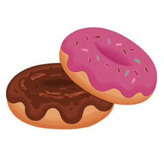 Watercolor donut