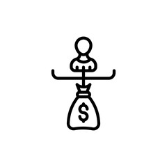 Contribution icon in vector. Logotype