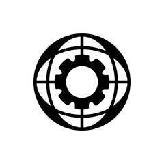 Global Management icon in vector. Logotype