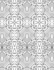 Fototapeta premium Black and white abstract geometric pattern