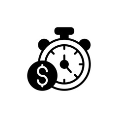 Time is Money icon in vector. Logotype