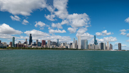 Fototapeta premium Panoramic landscape of the city of Chicago