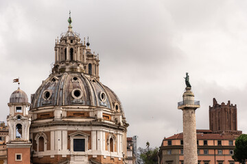 Obraz premium Ancient foro romano in the centre of Rome, Lazio, Italy
