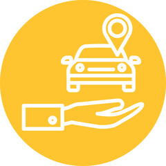 Car location Vector Icon
