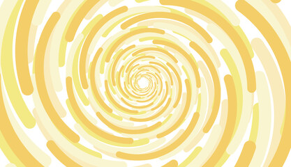 黄色いポップな渦巻模様　抽象画　広がりデザイン　16：9　swirl