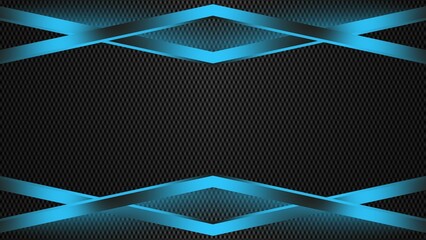 Abstract background with futuristic styles in blue and carbon - 3D Illustration