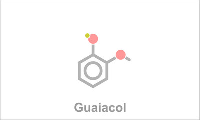 Simplified formula icon of guaiacol.