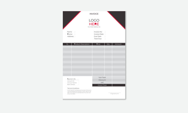 Simple Minimalist Invoice | Easy to edit and customize | Modern Invoice Layout