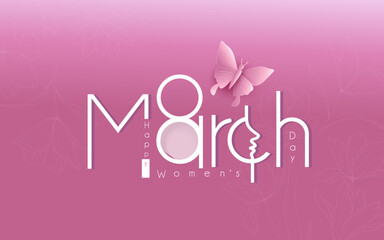 Women's day 8 march vector template