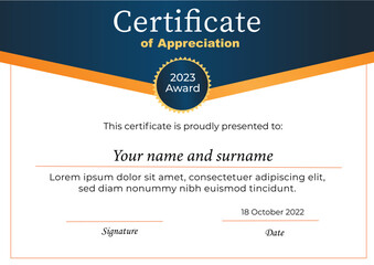 Premium certificate design template
