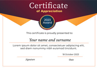 Premium certificate design template