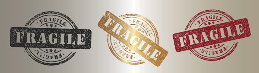 Fragile Rubber stamp, Fragile badge