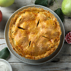Traditional homemade apple pie