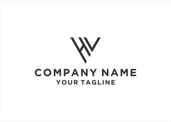 initial Letter VH Logo Design Vector	