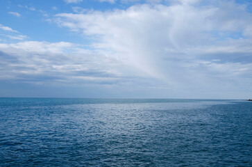 Seascape. Sea, sky, clouds