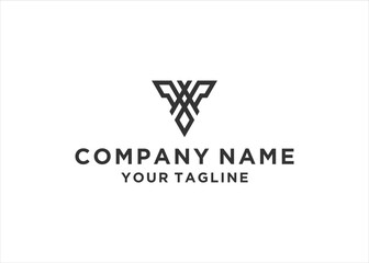 initial Letter V Bird Logo Design Vector
