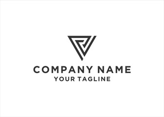 initial Letter VP Logo Design Vector	