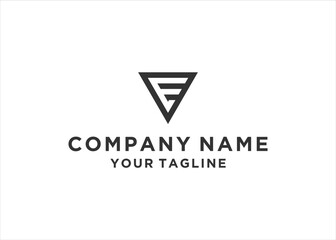 initial Letter VE Logo Design Vector	