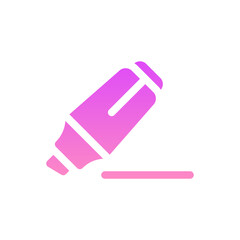highlighter flat gradient icon