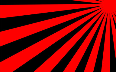 red Sunburst for the background. flag of japanese. The rising sun. vector. Retro rays background abstract vector illustration design
