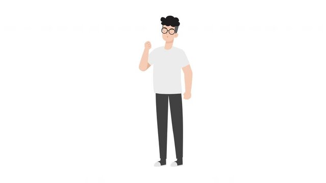 Man Presenting Gesture