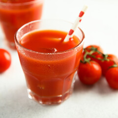 Refreshing tomato juice or cocktail
