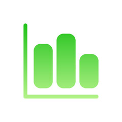 bar graph flat gradient icon