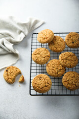 Traditional homemade oatmeal cookies
