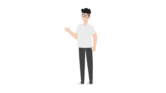 Man Presenting Gesture