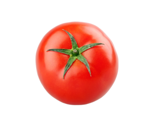 Fresh tomato isolated on transparent background. PNG format
