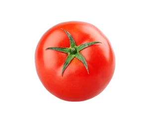 Fotobehang Fresh tomato isolated on transparent background. PNG format  © seralex