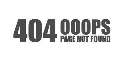 404 error page not found flat vector. Problem warning. Lost connection web failure browzer site element.