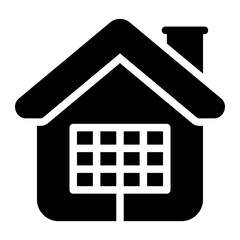 solar panel glyph icon