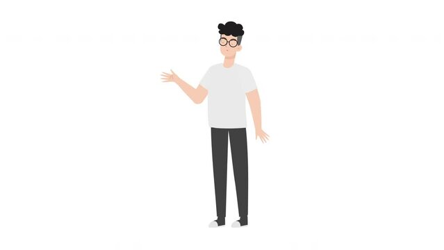Man Presenting Gesture