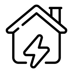 power housing line icon